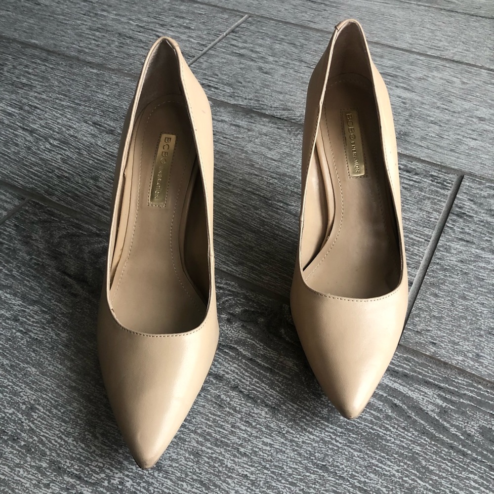 BCBG Tan Heels, Good Condition & lots of life left